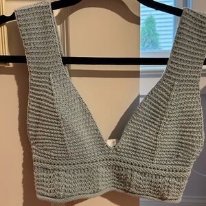 Zara Light Gray Knit Top